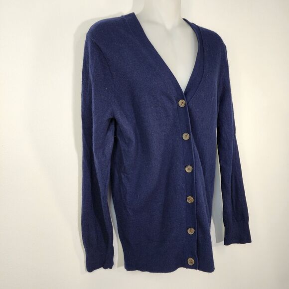 J. Crew Womens Cardigan Sweater Small V Neck Blue Wool Blend Lightweight F4721 - Picture 4 of 9